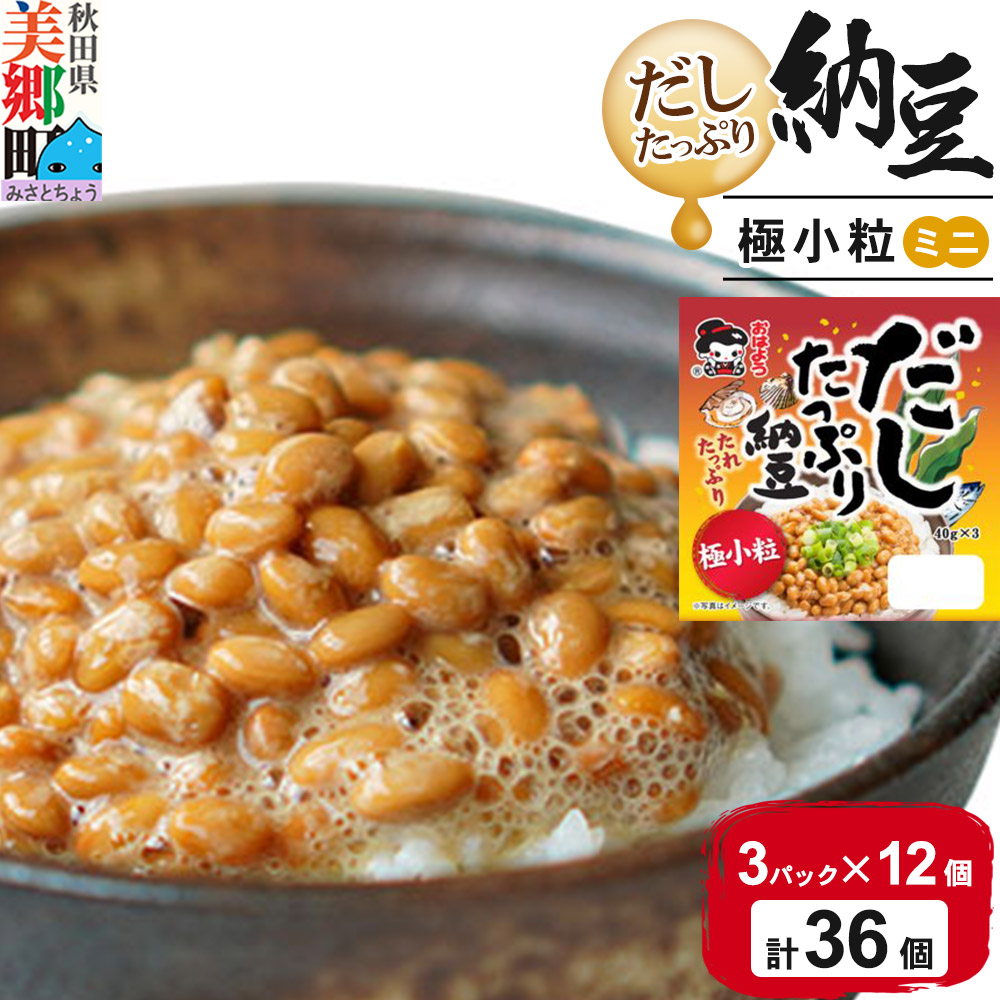 【ふるさと納税】ヤマダフーズ だしたっぷり 納豆極小粒 ミニ 3パック×12個(計36個)