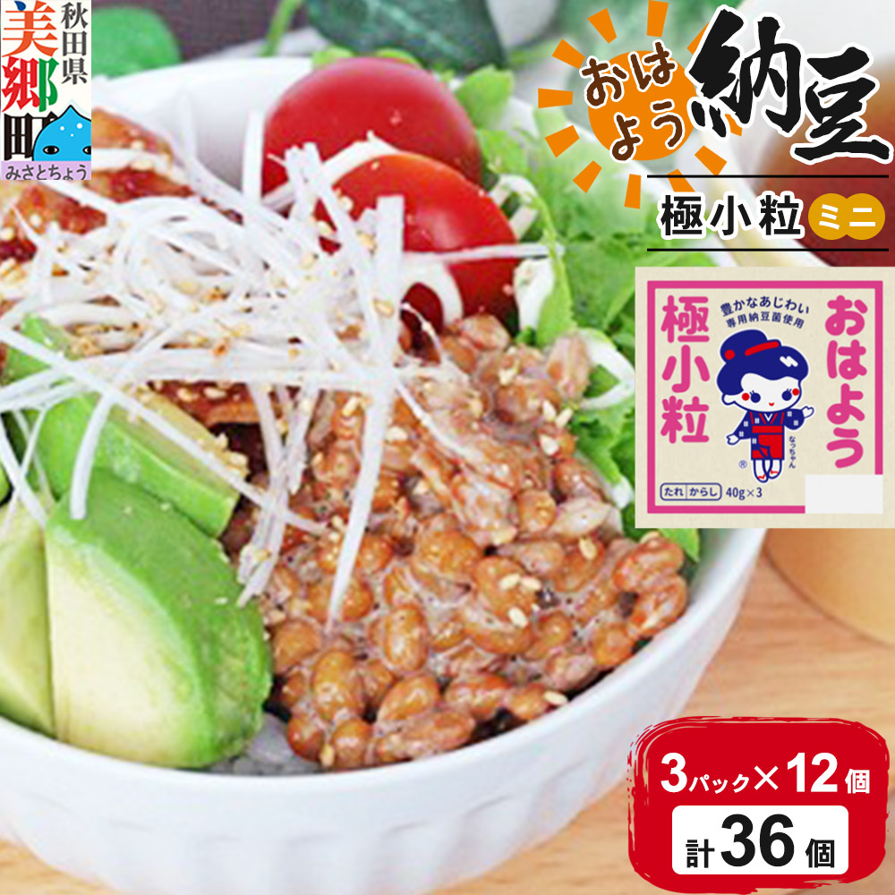 【ふるさと納税】ヤマダフーズ おはよう 極小粒 ミニ 3パック×12個（計36個）