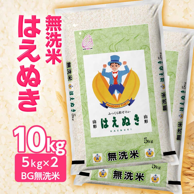 【ふるさと納税】 無洗米はえぬき10kg(BG無洗米) F2Y-3921｜山形県
