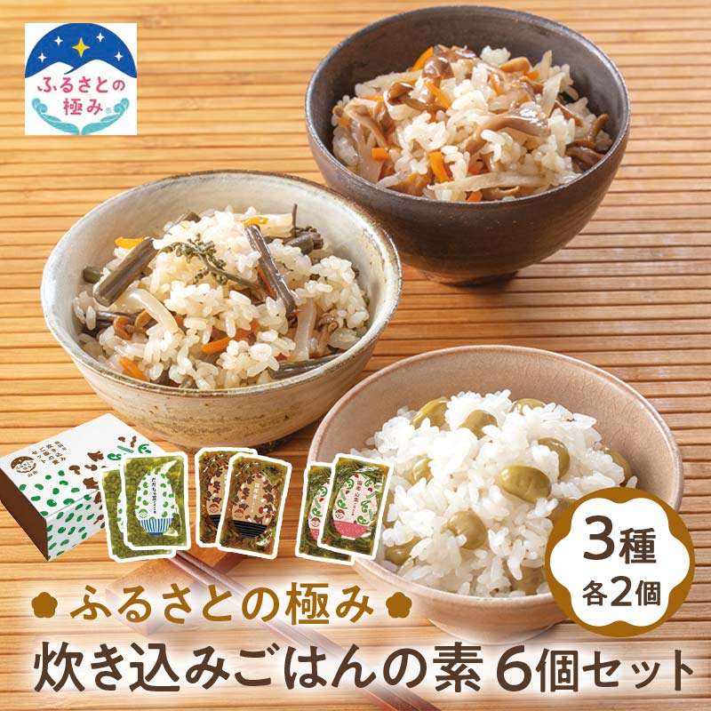 【ふるさと納税】【ふるさとの極み】炊き込みごはんの素セット 6袋入り F2Y-6066