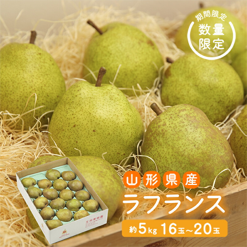 【ふるさと納税】《先行予約 2025年度発送》【王将果樹園】ラフランス5kg～生産量日本一のまちより～ なし ナシ 梨 デザート フルーツ 果物 くだもの 果実 食品 山形県 FSY-1901