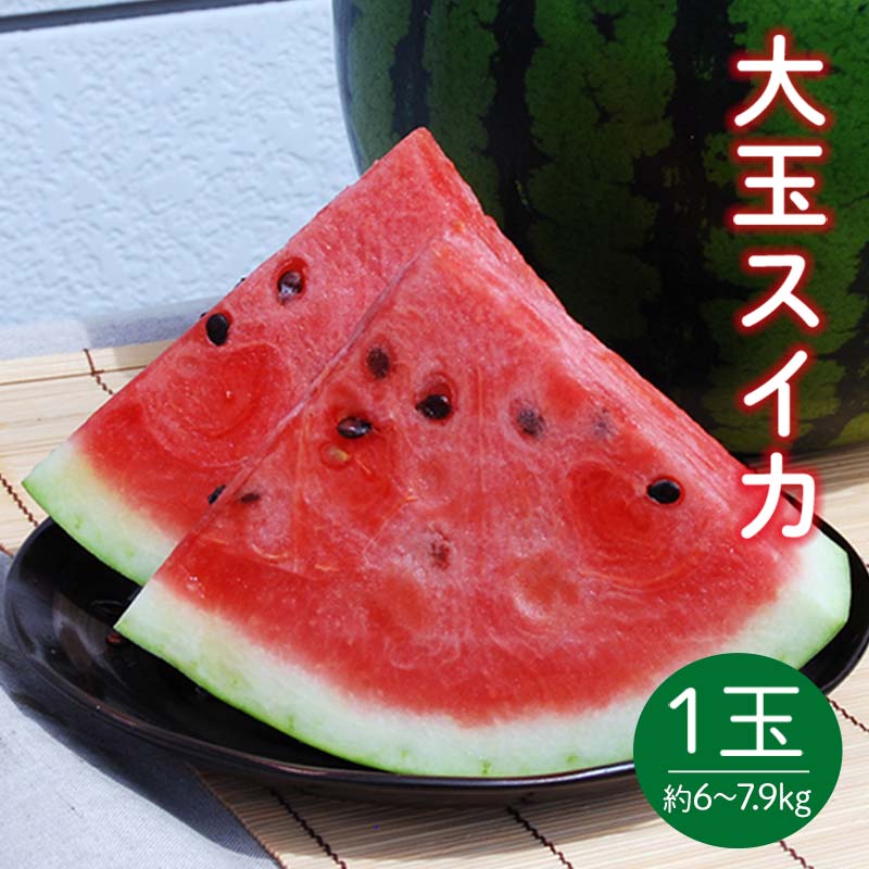 【ふるさと納税】《先行予約 2025年度発送》山形県産 大玉スイカ1玉 L～2Lサイズ／約6～7.9kg スイカ すいか 西瓜 デザート フルーツ 果物 くだもの 果実 食品 山形県 FSY-0400