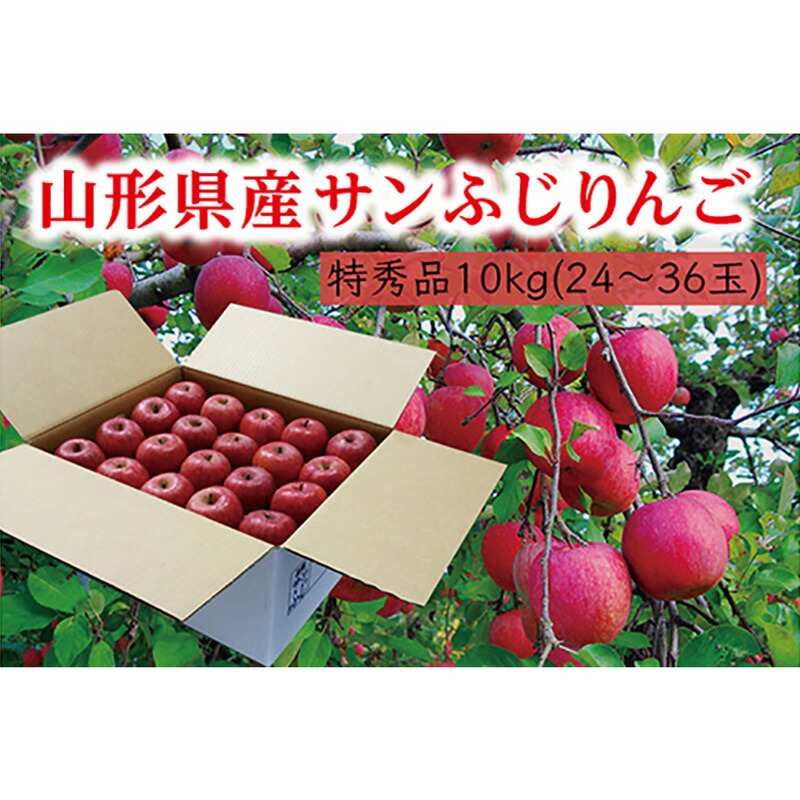 【ふるさと納税】《先行予約 2025年度発送》【山形県産】サンふじりんご特秀品10kg りんご リンゴ 林檎 デザート フルーツ 果物 くだもの 果実 食品 山形県 FSY-0403