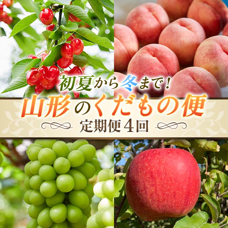 【ふるさと納税】【先行予約 2025年度発送】【定期便4回】初夏から冬まで！山形のくだもの便 FSY-1866