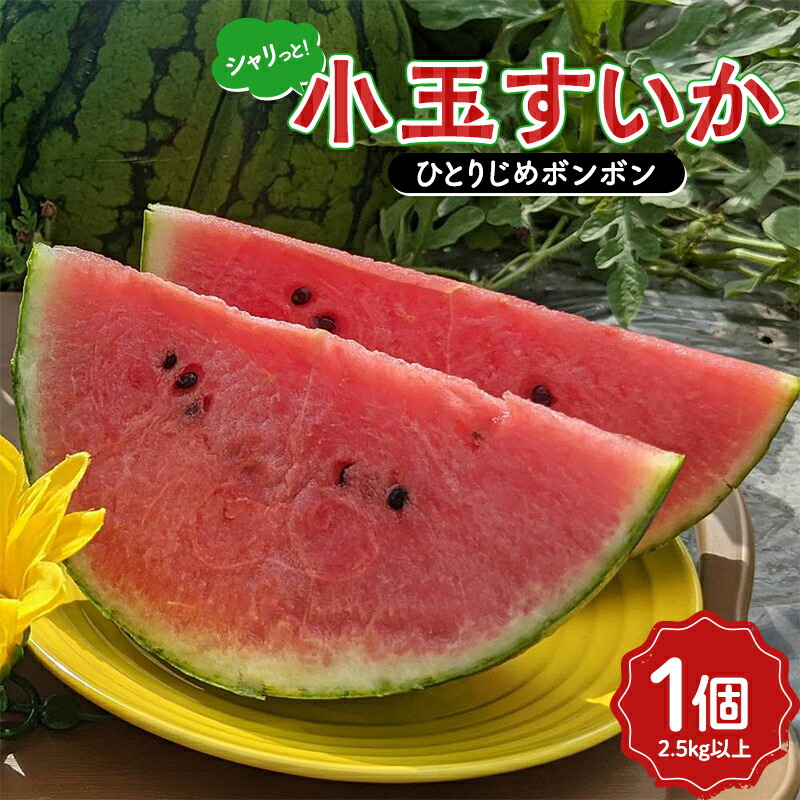 【ふるさと納税】 シャリっと！小玉すいか （ひとりじめボンボン） 2.5kg以上 1個 スイカ すいか 西瓜 デザート フルーツ 果物 くだもの 果実 食品 山形県 FSY-1303