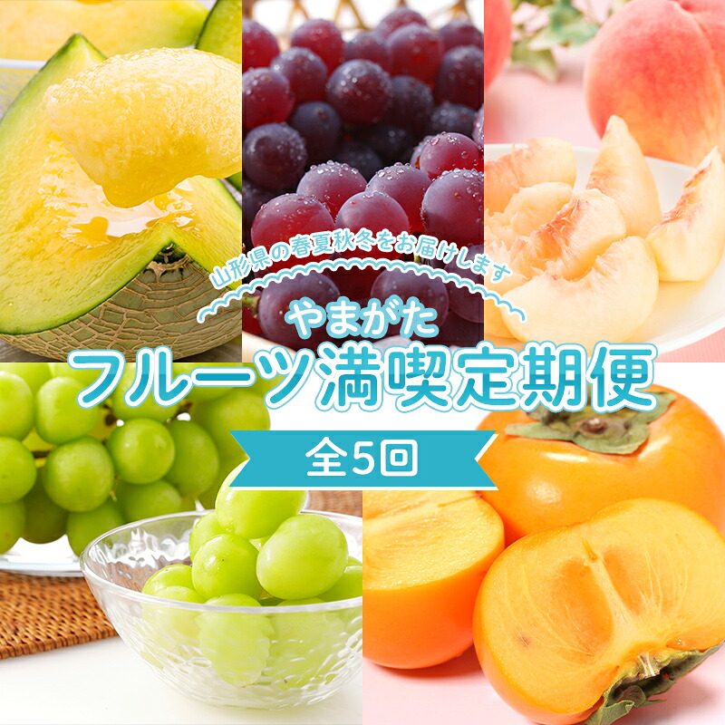 【ふるさと納税】 ≪先行予約2026年6月下旬頃～11月上旬頃発送≫ やまがたフルーツ満喫定期便（全5回） FSY-2615