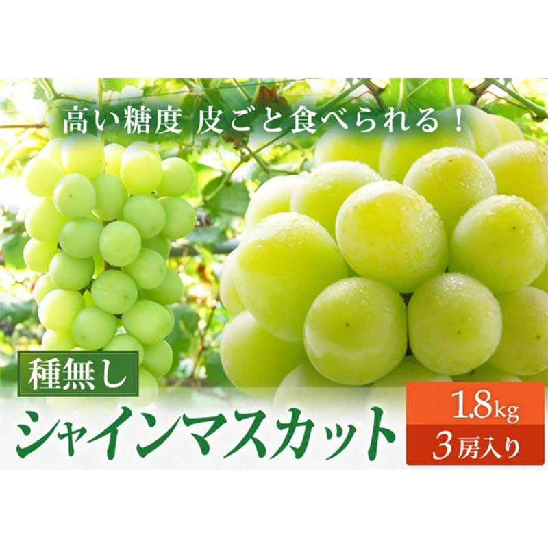 ふるさと納税】【令和7年先行受付】シャインマスカット 約1.8kg