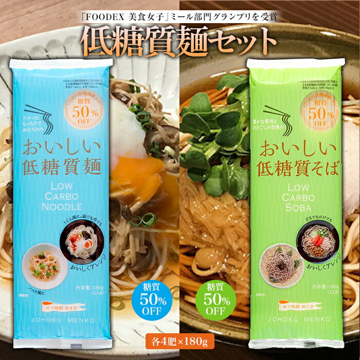 【ふるさと納税】食物繊維がとれる！低糖質麺セット F2Y-1166