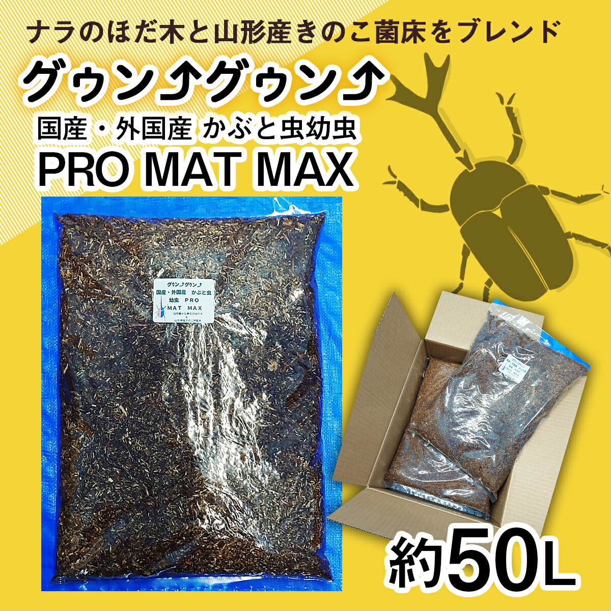 入荷しました Fy21 534 カブトムシ幼虫マット 土 Pro Mat Max B菌 約50l 約5l 10袋 直販大セール Calidadnewsite Uc Com Co