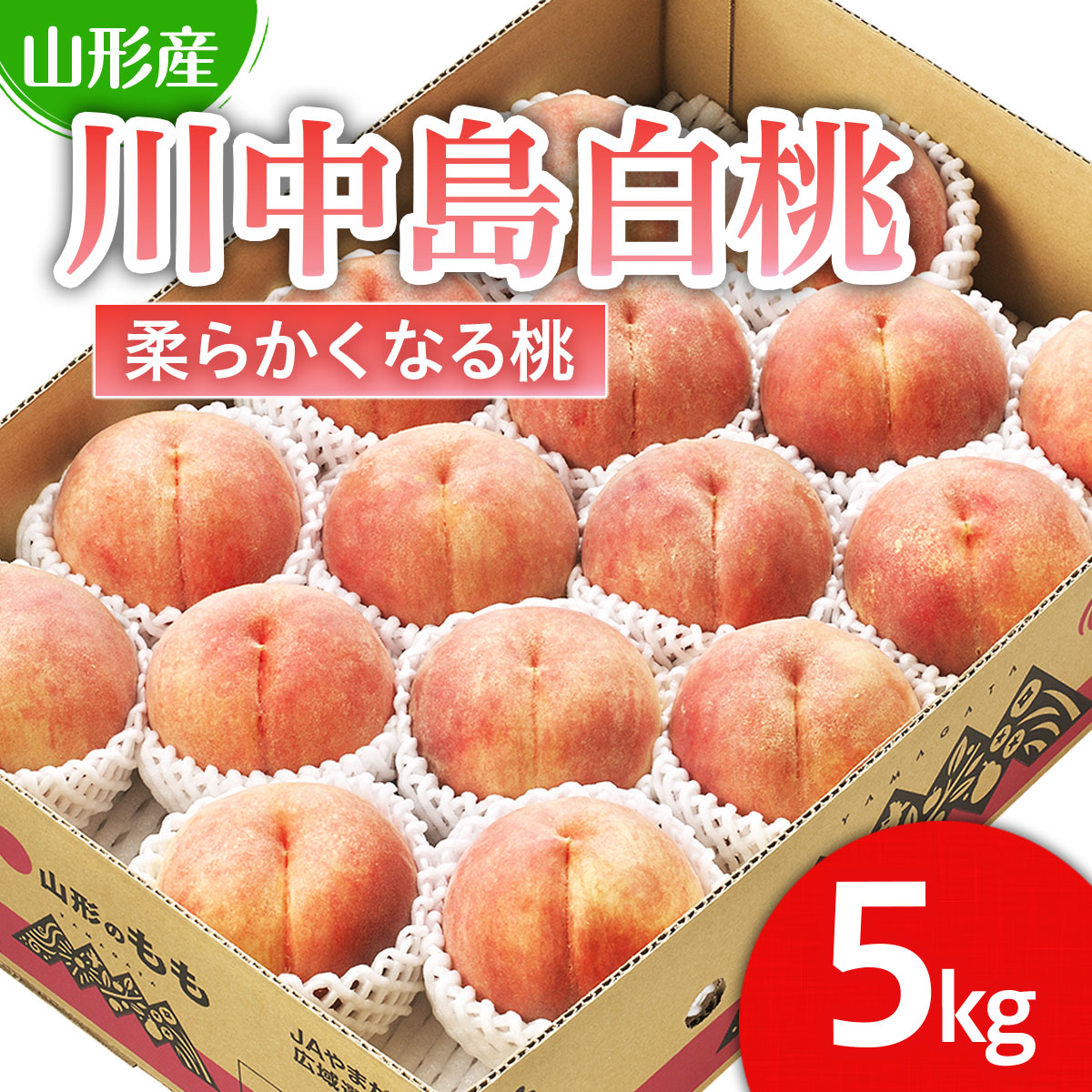 【ふるさと納税】山形市産 桃「川中島白桃」 秀以上 5kg(13玉～18玉)[柔らかくなる桃] 【令和7年産先行予約】FU21-062くだもの 果物 フルーツ 山形 山形県 山形市 お取り寄せ 2025年産