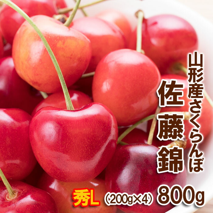 Fs22 009 さくらんぼ 佐藤錦 0g 4パック 800g 秀品 Lサイズ