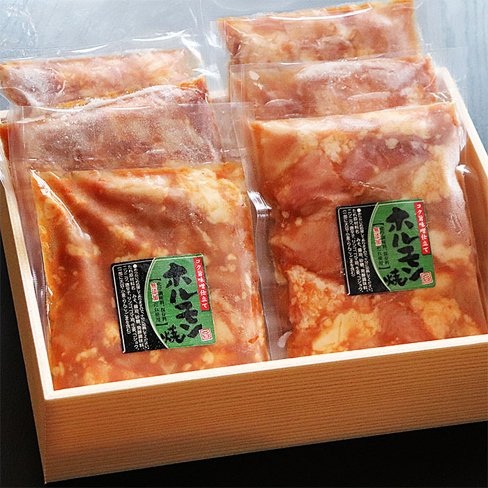 おしゃれ】 FY22-078 味噌ダレ 国産牛 ミックスホルモン 1.2kg 200g×6パック fucoa.cl