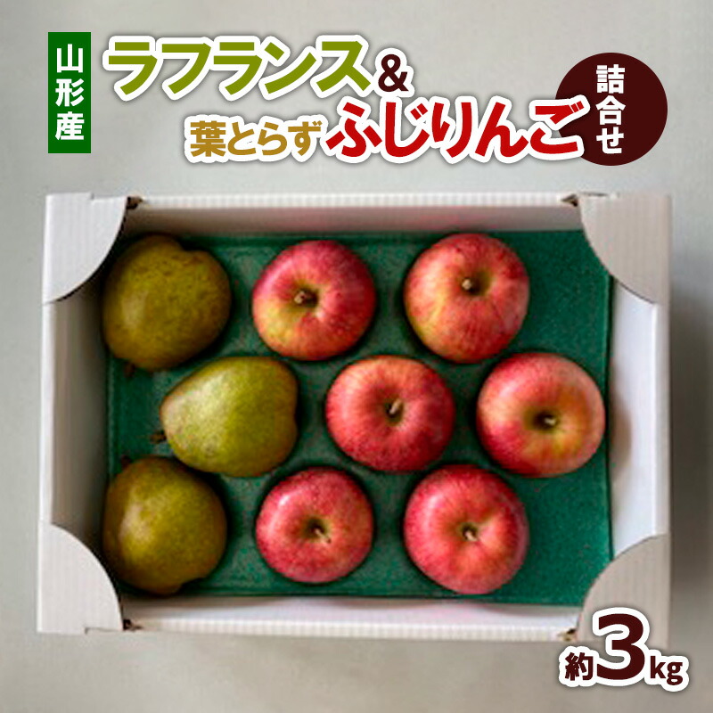 【ふるさと納税】ラフランス＆葉とらずふじりんご 詰合せ 約3kg fz22-932 ラフランス ラ・フランス 洋梨 フルーツ 果物 お取り寄せ 送料無料 リンゴ 林檎 洋なし