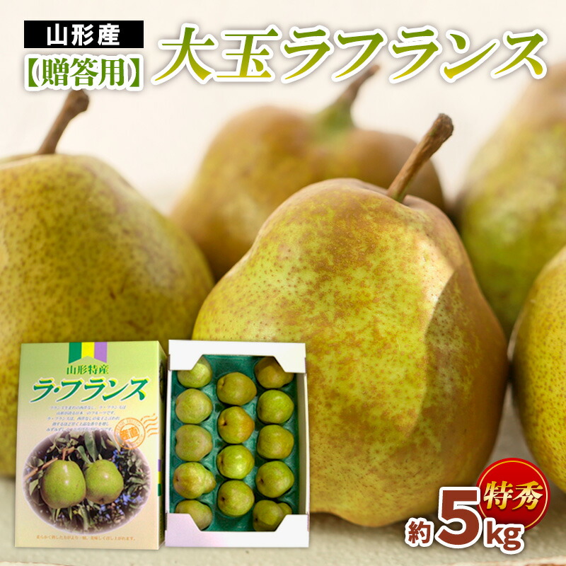 【ふるさと納税】【贈答用】大玉ラフランス 特秀品 約5kg fz22-936 ラフランス ラ・フランス 洋梨 フルーツ 果物 お取り寄せ 送料無料 大玉 洋なし