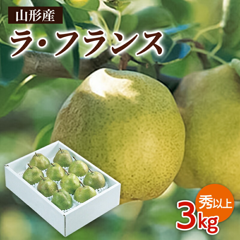 【ふるさと納税】山形市産 ラ・フランス 秀以上 3kg(6～10玉) fz19-432 ラフランス 洋梨 フルーツ 果物 お取り寄せ 送料無料 洋なし