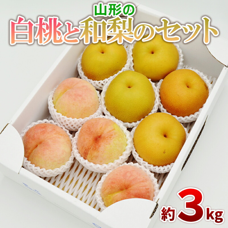 【ふるさと納税】白桃と和梨の詰合せ 秀品 約3kg(6～12玉) 【令和7年産先行予約】FS24-817