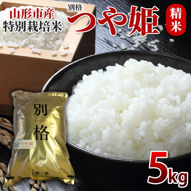 【ふるさと納税】特別栽培米 つや姫 精米5kg FY26-069｜山形県山形市 20,000円
