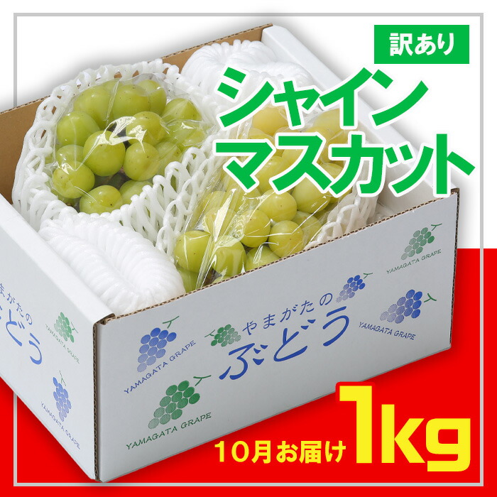 【ふるさと納税】☆フルーツ王国山形☆[訳あり] シャインマスカット1kg (1～3房)[10月お届け] 【令和7年産先行予約】FS23-854 くだもの 果物 フルーツ 山形 山形県 山形市 2025年産