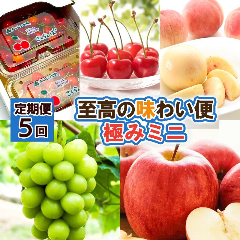 【ふるさと納税】【定期便5回】至高の味わい便 極みミニ 【令和8年産先行予約】FS25-618 くだもの 果物 フルーツ 山形 山形県 山形市 お取り寄せ 2026年産