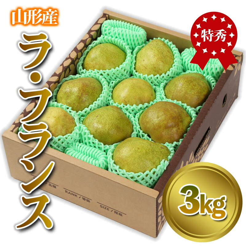 【ふるさと納税】山形産 「ラ・フランス」 特秀品 3kg (8～13玉)【令和7年産先行予約】 FS24-086