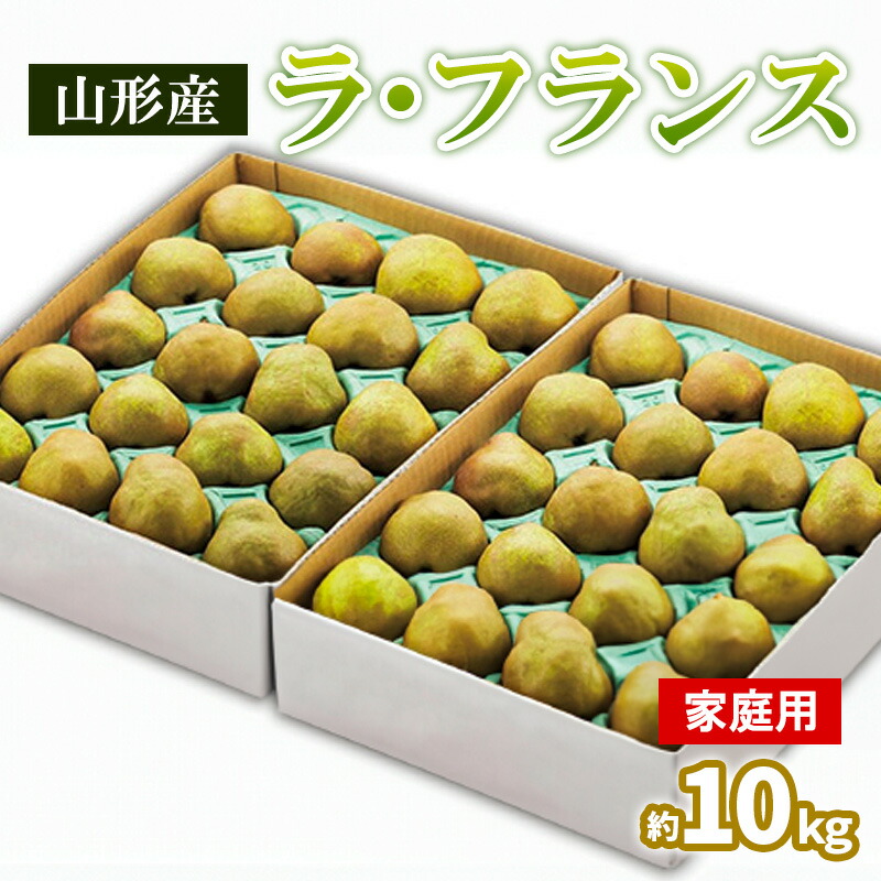 【ふるさと納税】山形のラ・フランス ご家庭用 約10kg(5kg×2箱) 24～48個　 FY25-829