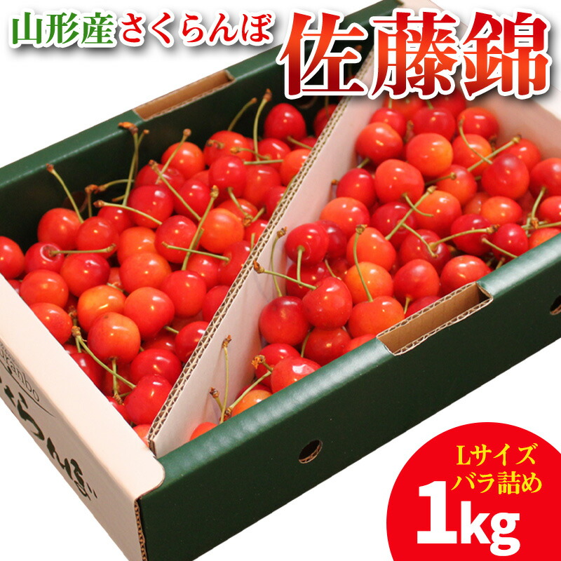 【ふるさと納税】山形産 さくらんぼ 佐藤錦 1kg Lサイズ バラ詰め FY25-099
