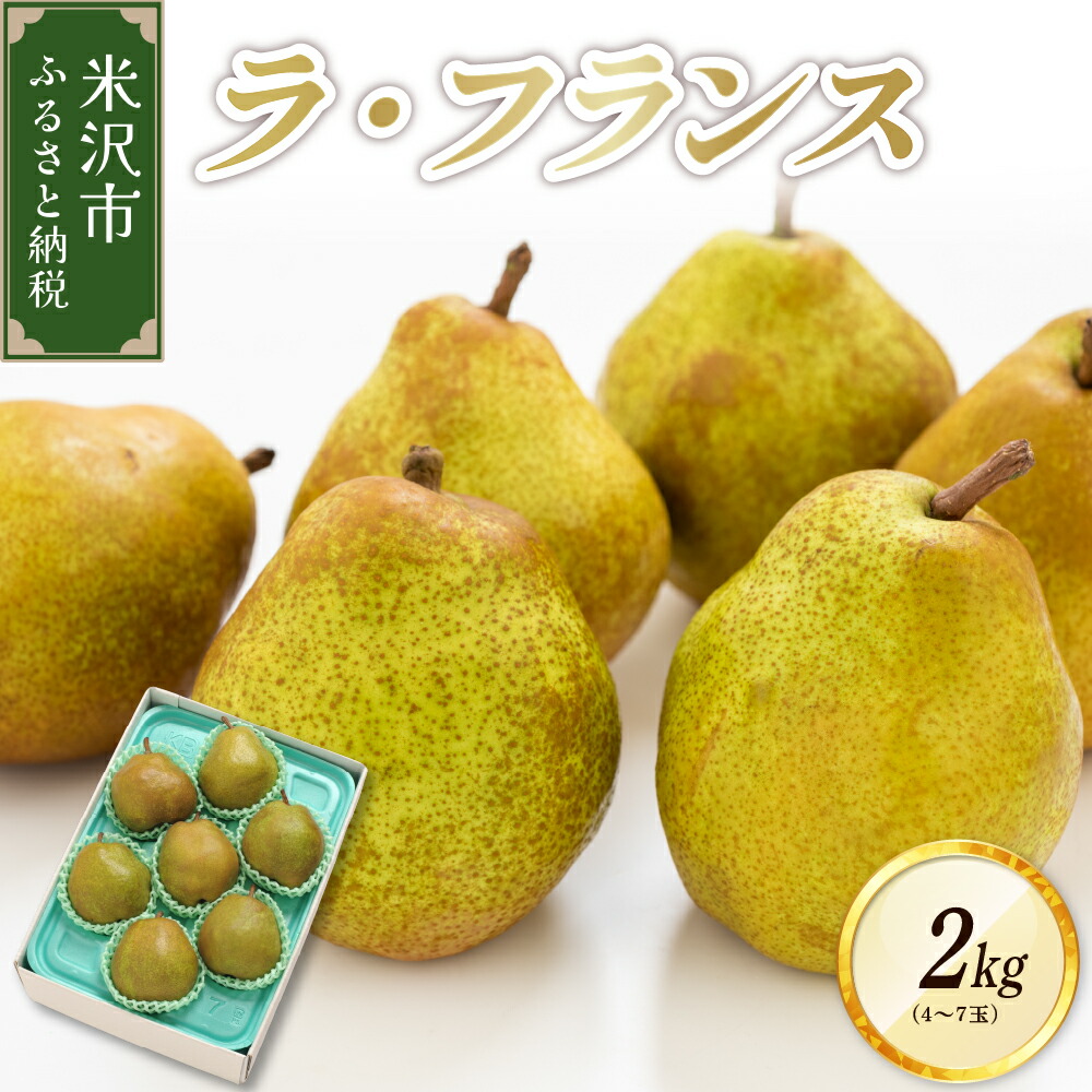 【ふるさと納税】【 先行予約 令和7年産 】 ラ・フランス 2kg (4～7玉) 2025年11月中旬頃～ お届け 洋梨 ラフランス 2025年産 先行受付 ラフランス 西洋梨 洋梨 洋ナシ 西洋ナシ 園地限定 フルーツ 果物 くだもの お取り寄せ 山形県 米沢市