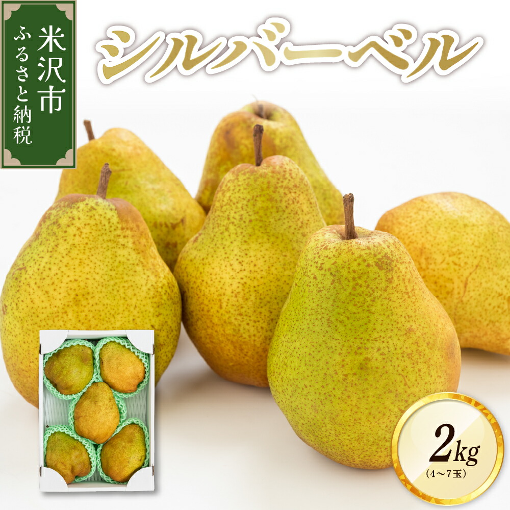 【ふるさと納税】【 先行予約 令和7年産 】 シルバーベル 2kg (4～7玉) 2025年12月中旬～ お届け 洋梨 西洋梨 2025年産 先行受付 洋なし 西洋梨 フルーツ 果物 くだもの お取り寄せ 山形県 米沢市