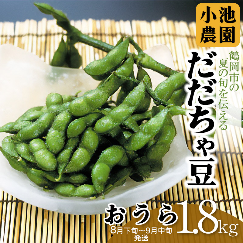 【ふるさと納税】【令和7年産先行予約】小池農園のだだちゃ豆【おうら】1.8kg（600g×3袋）　K-731