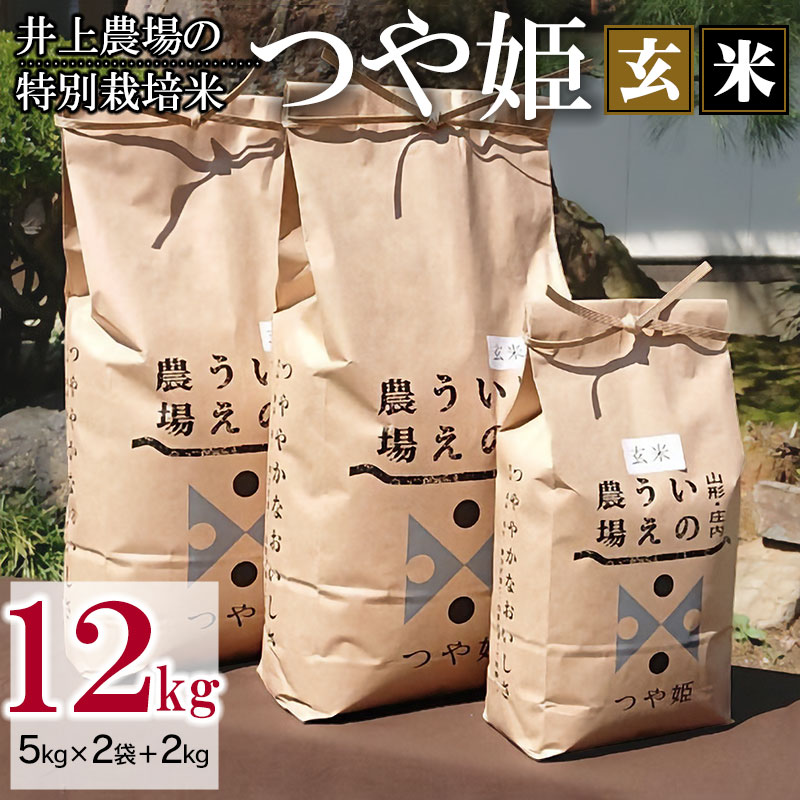 人気 山形県庄内産 井上農場の特別栽培米 つや姫 12kg 5kg×2袋 2kg×1袋 fucoa.cl