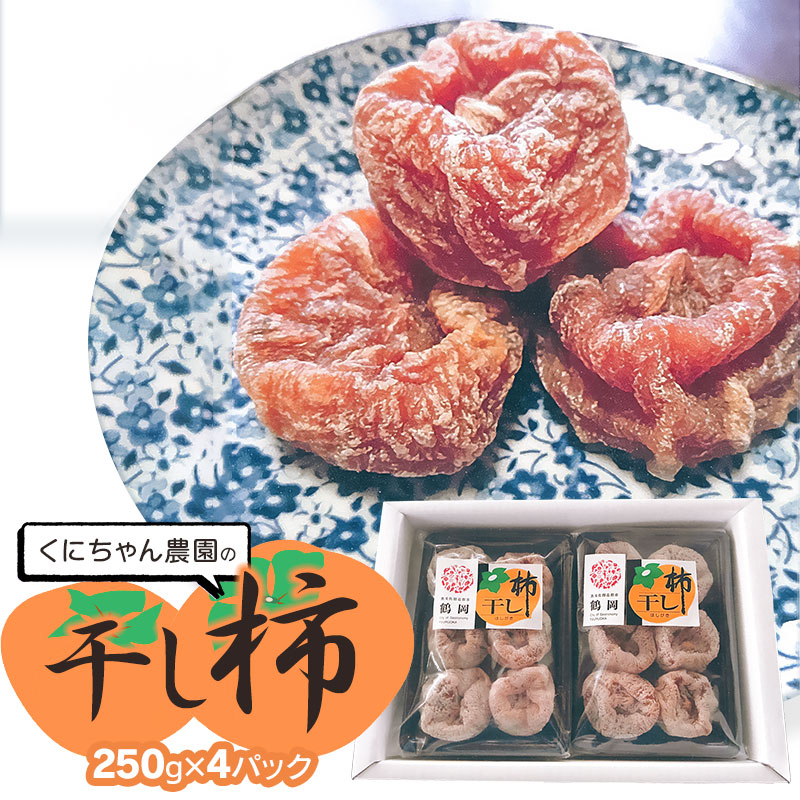 【ふるさと納税】【令和8年発送 先行予約】干し柿　250g×4パック（1kg）　くにちゃん農園