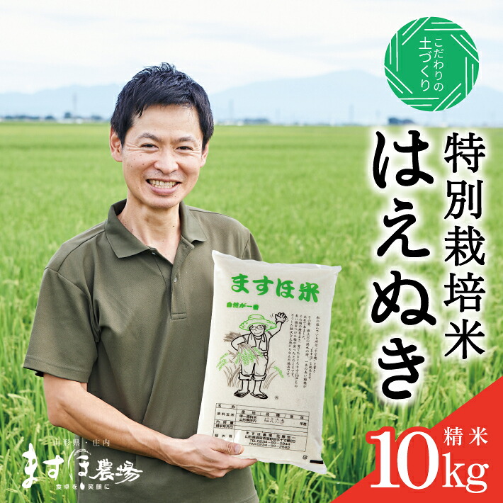 【ふるさと納税】≪新米予約≫ 特別栽培米 はえぬき 精米 計10kg 5kg&times;2袋 令和8年産米 山形県庄内産 ご希望時期頃お届け 米 お米 白米 庄内米 東北 酒田市 庄内地方 庄内平野｜山形県酒田市