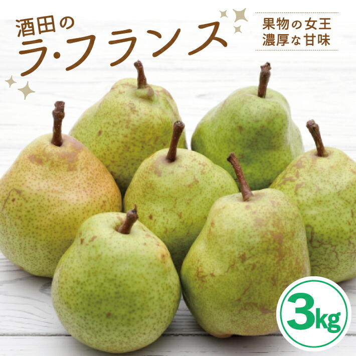 【ふるさと納税】酒田のラ・フランス 約3kg 山形県酒田産 11月上旬～11月下旬頃お届け ※着日指定不可 ラ・フランス ラフランス 西洋梨 洋梨 果物 フルーツ 秋 冬 旬 東北 山形県 酒田市 庄内地方
