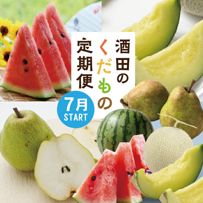 【ふるさと納税】≪3回定期便≫ 酒田のくだもの定期便2025 7月上旬～8月中旬：小玉すいか 8月中旬～9月中旬：アールスメロン 11月上旬～12月上旬：ラ・フランス 計3回 山形県酒田産 ※着日指定不可 頒布会 フルーツ 小玉スイカ すいか アールスメロン メロン ラ・フランス