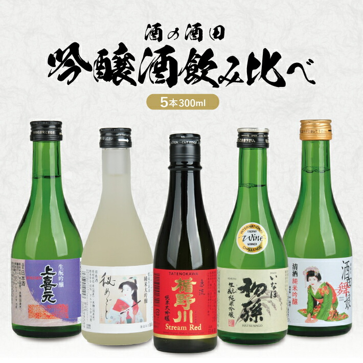 【ふるさと納税】酒の酒田の吟醸酒300ml飲み比べセット 楯野川 急流 松嶺の富士 秘めごと 初孫 いなほ 清泉川 酒田舞子 上喜元 生もと吟醸 300ml×5本セット 化粧箱入り 純米大吟醸 純米吟醸 生もと吟醸 日本酒 お酒 一人暮らし 飲みきりサイズ 14,700円