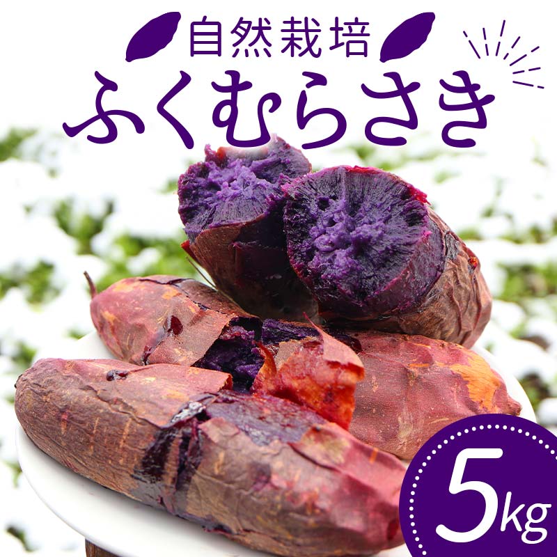 【ふるさと納税】 自然栽培 ふくむらさき 5kg 大～小混合 さつまいも サツマイモ 芋 F3S-1994
