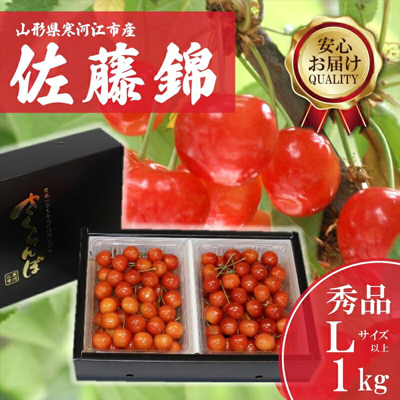 【ふるさと納税】《受付終了間近！》山形県産  さくらんぼ 「佐藤錦」Lサイズ以上 秀品 1kg（500g×2） バラ詰め 山形県産 【2025年6月上旬頃～下旬頃発送予定】<br>／ お取り寄せ フルーツ 特産 道の駅 チェリーランド さがえ ドライブ 旅行 土産 2025年産 令和7年産 1キロ