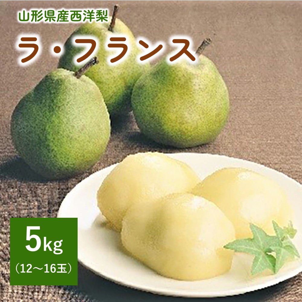 【ふるさと納税】西洋梨（ラ・フランス）5kg 12～16玉 特秀品 ラフランス 洋なし 洋梨 フルーツ くだもの 果物 産地直送 お取り寄せ グルメ 東北 山形県 上山市 0060-2515