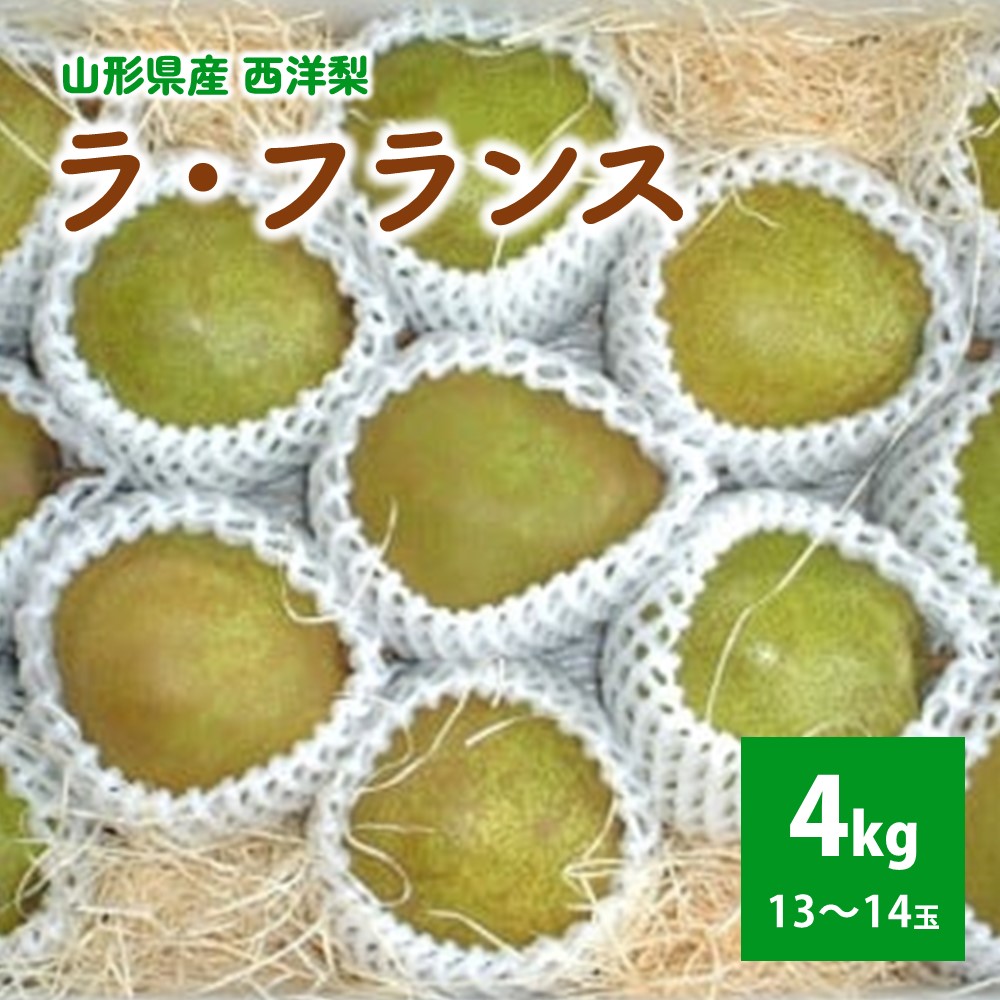 【ふるさと納税】西洋梨 ( ラ・フランス ) 4kg 中玉 山形県 上山市 0011-2507