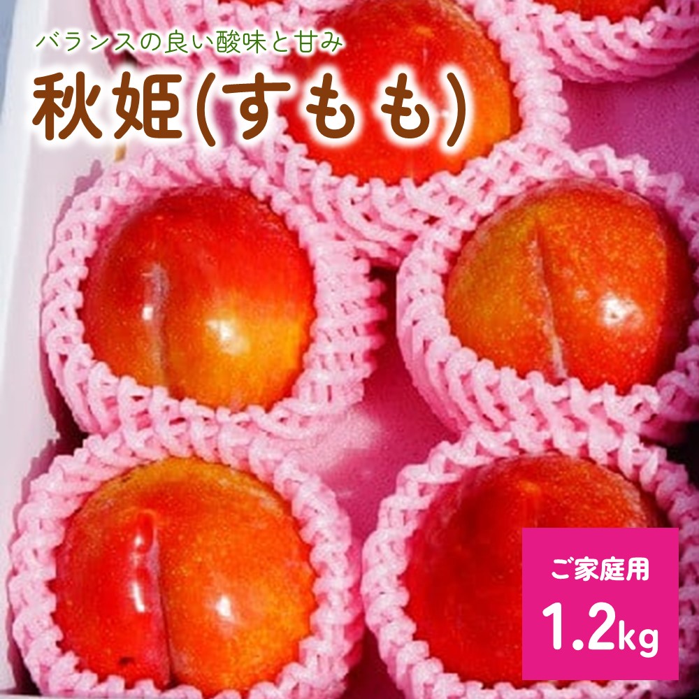 【ふるさと納税】 すもも ( 秋姫 )  1.2kg ご家庭用 果物 フルーツ お取り寄せ 産地直送 送料無料 山形県 上山市 0012-2506