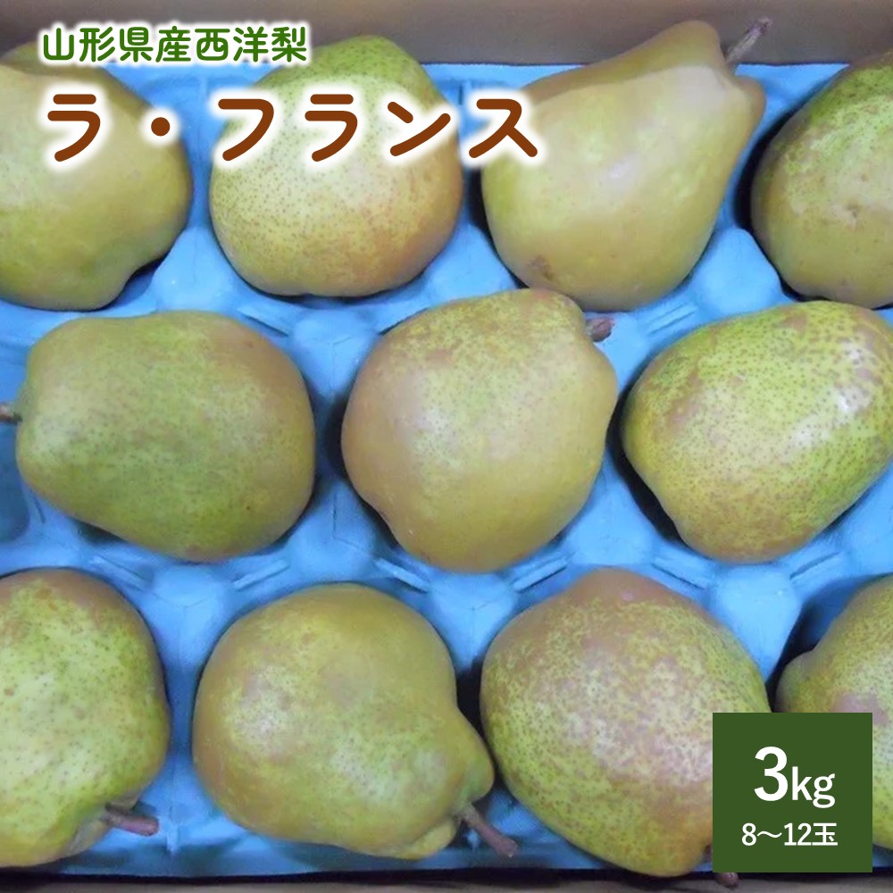 【ふるさと納税】西洋梨 ( ラ・フランス ) 3kg ご家庭用 ラフランス フルーツ 果物 お取り寄せ 送料無料 山形県 上山市 0017-2516