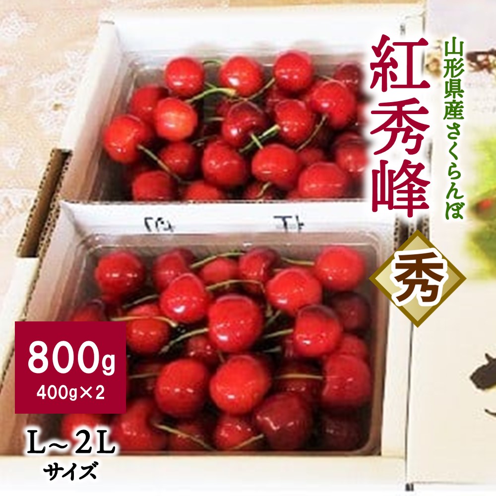 【ふるさと納税】さくらんぼ（紅秀峰）800g 山形県 上山市 0025-2503