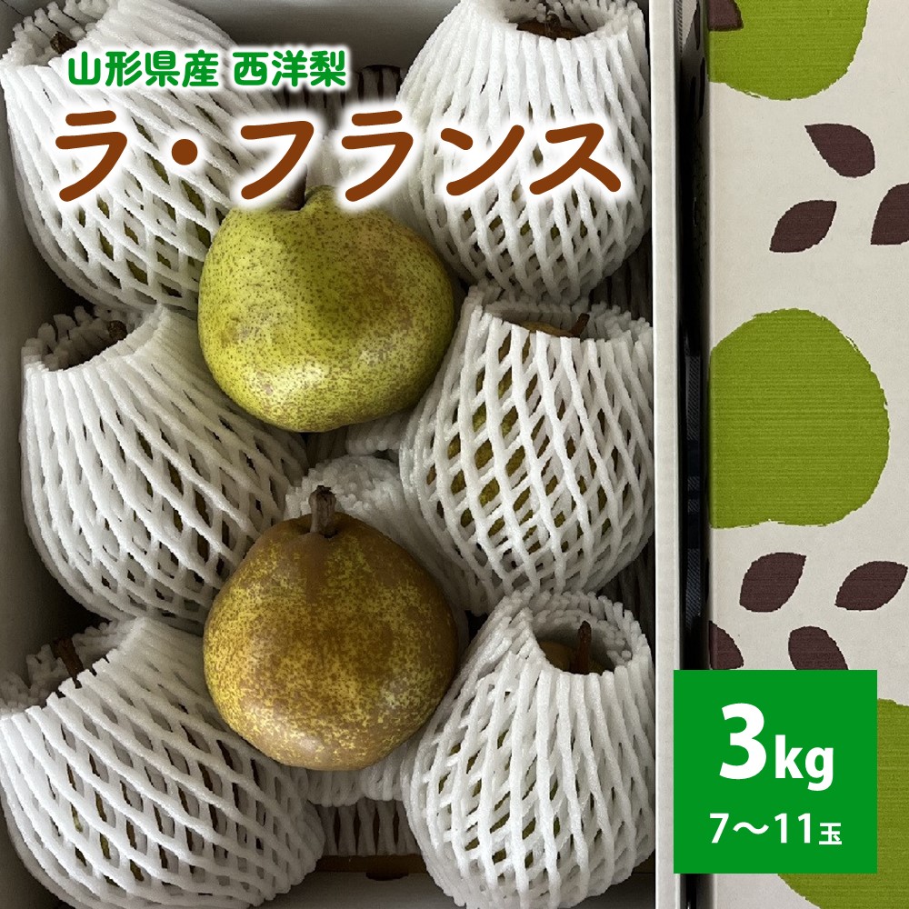 【ふるさと納税】西洋梨（ラ・フランス）3kg ご家庭用 山形県 上山市 0041-2502