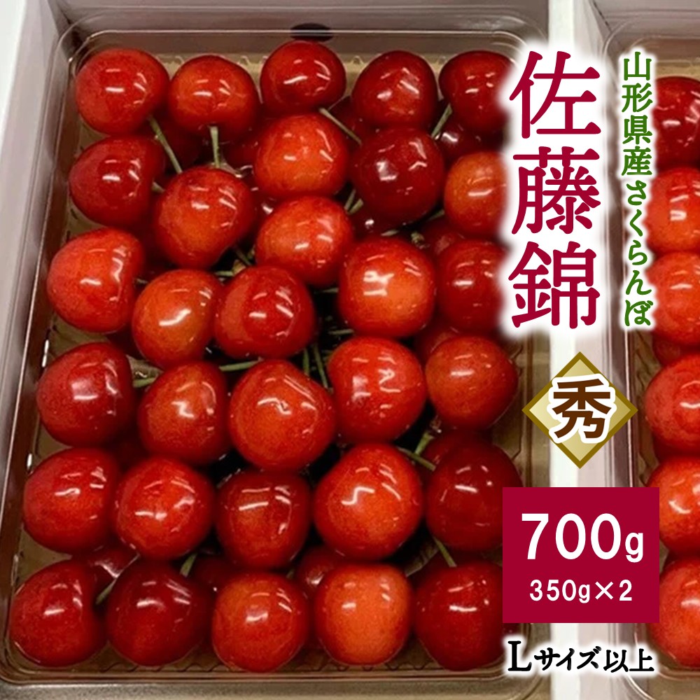 【ふるさと納税】さくらんぼ（佐藤錦）350g×2パック 手詰め フルーツ 山形県 上山市 0049-2504
