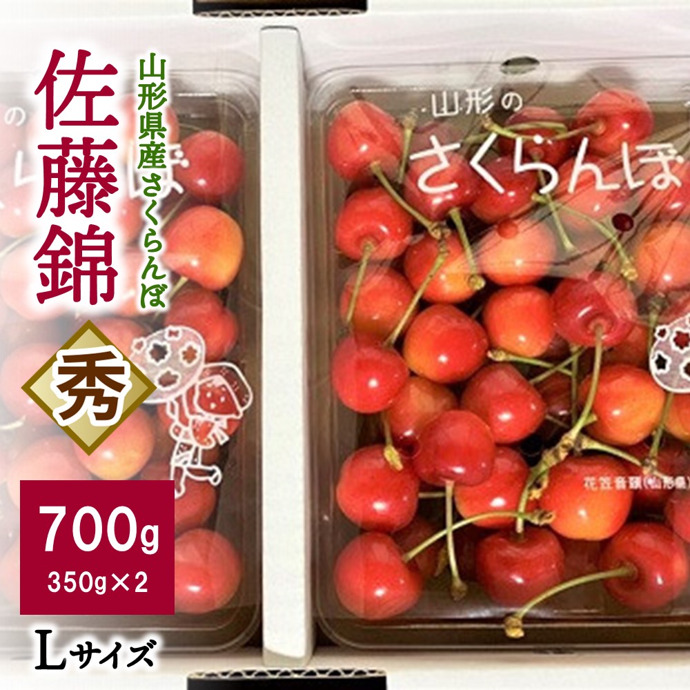 【ふるさと納税】さくらんぼ 佐藤錦 700g 秀品 Lサイズ （ 350g × 2パック ） フルーツ 果物 くだもの 小分け 一人暮らし 少人数 お取り寄せグルメ 冷蔵配送 東北 山形県 上山市 0066-2501