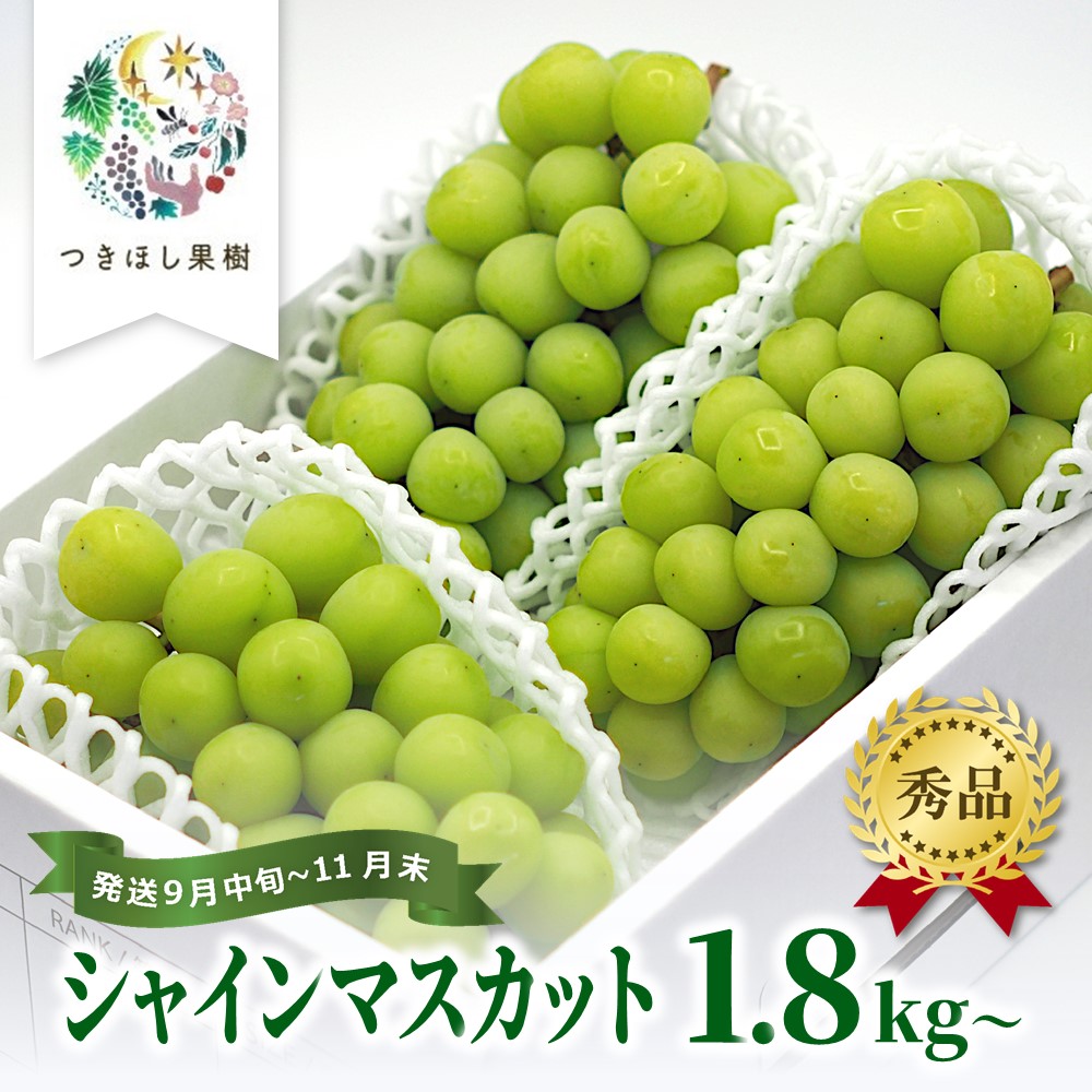 【ふるさと納税】上山産・絶品 シャインマスカット 1.8kg以上♪ 秀品 果物 フルーツ ぶどう お取り寄せ 山形 産地直送 送料無料 山形県 上山市 0140-2506