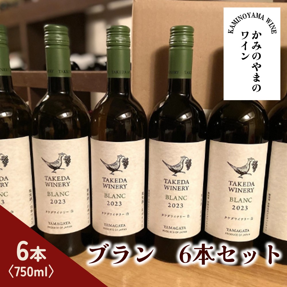 【ふるさと納税】【タケダワイナリー】ブラン 6本セット 白ワイン ワイン 山形県 上山市 0147-2602｜山形県上山市