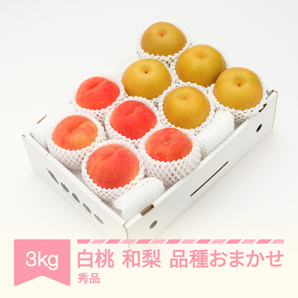 【ふるさと納税】【先行予約】 もも なし 白桃 秀品＆和梨 品種おまかせ 約3kg 令和8年産 2026年産 山形県産 果物 送料無料 ns-fshnx3 ※沖縄・離島への配送不可