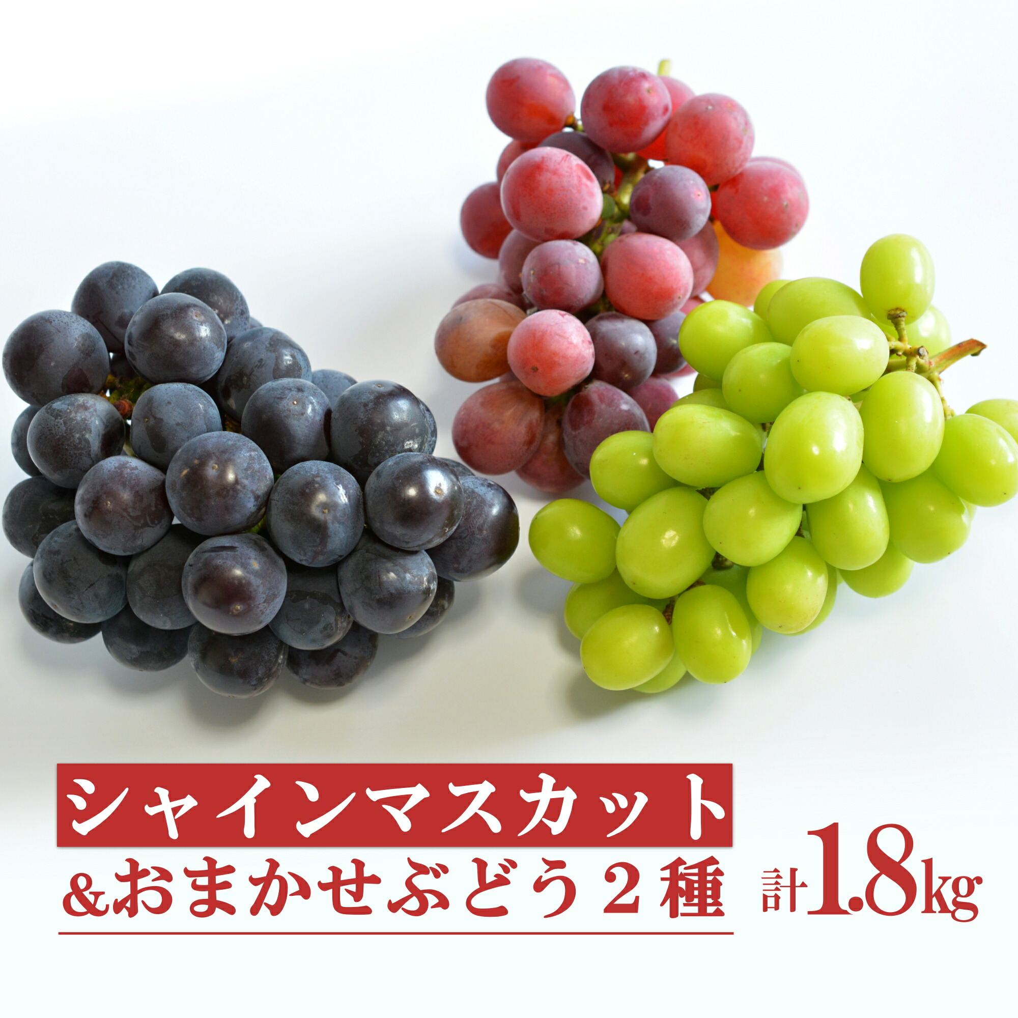 【ふるさと納税】＼アフター保証対象品／ 山形のシャインマスカットとおまかせ２種詰合せ約1.8kg （3種×各1～2房） 品種 おまかせ 食べ比べ  【2025年9月～10月発送分先行受付】 令和7年 2025 H133(R7)