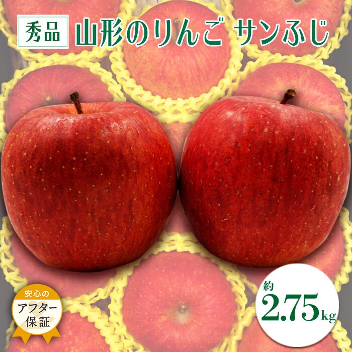 【ふるさと納税】＼アフター保証対象品／【2025年11月～12月発送分先行受付】「秀品」山形のりんご（サンふじ）約2.75kg_H083(R7)
